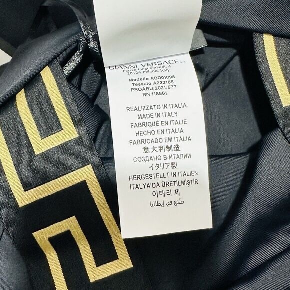 Versace Size 2/ S Greca Border Black Gold One Piece Swimsuit NWT $425 - Picture 10 of 12